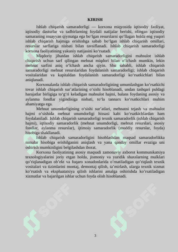 Ishlab chiqarish samaradorligi - korxona faoliyatining  asosiy ko’rsatkichi sifatida 3