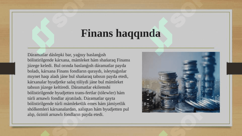 Finans-ekonomika xaliqtin bantligin tamiynlew 3