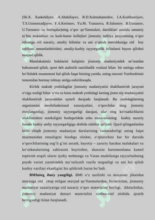 Kichik maktab yoshidagilar jismoniy madniyatining maqsadi va vazifalari, jismoniy mashqlar bilan shug‘ullanish mashg‘ulotlari bitiruv malakaviy ish 7