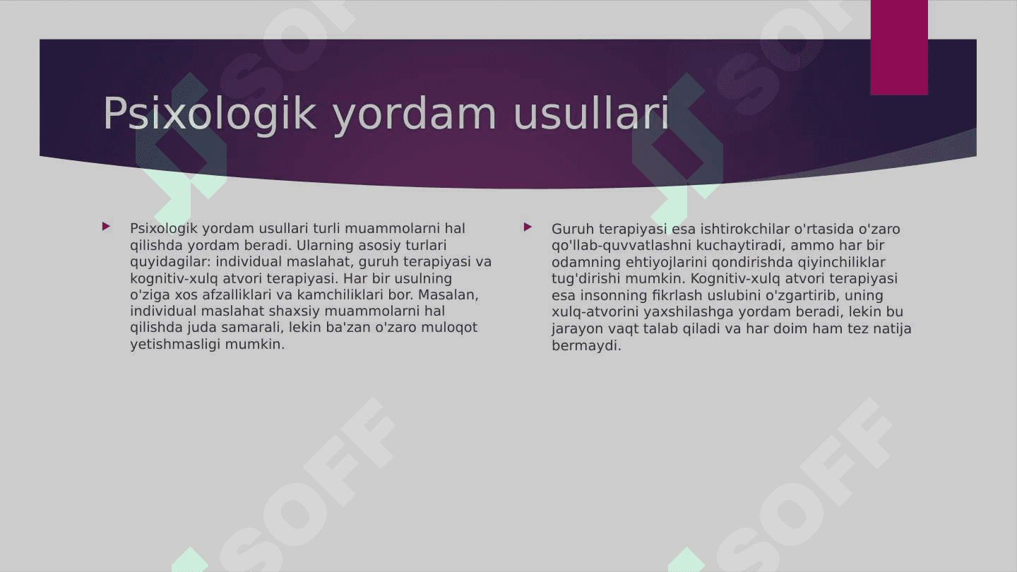 Psixologik - pedagogik yordamni tashkil etish metodikasi 4