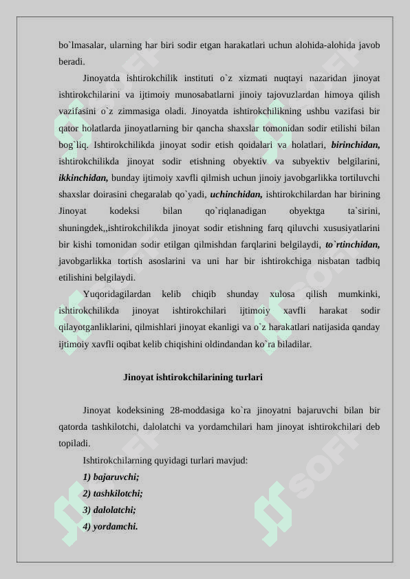 Jinoyatda ishtirokchilik tushunchasi  24 6