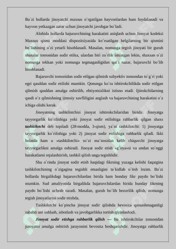 Jinoyatda ishtirokchilik tushunchasi  24 8