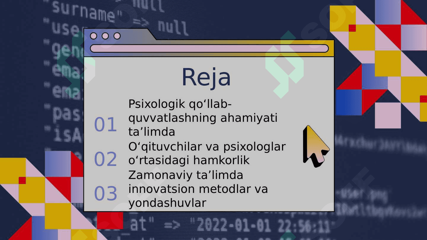 Zamonaviy ta’lim jarayonlarini psixologik-pedagogik qoʻllab-quvvatlash 2
