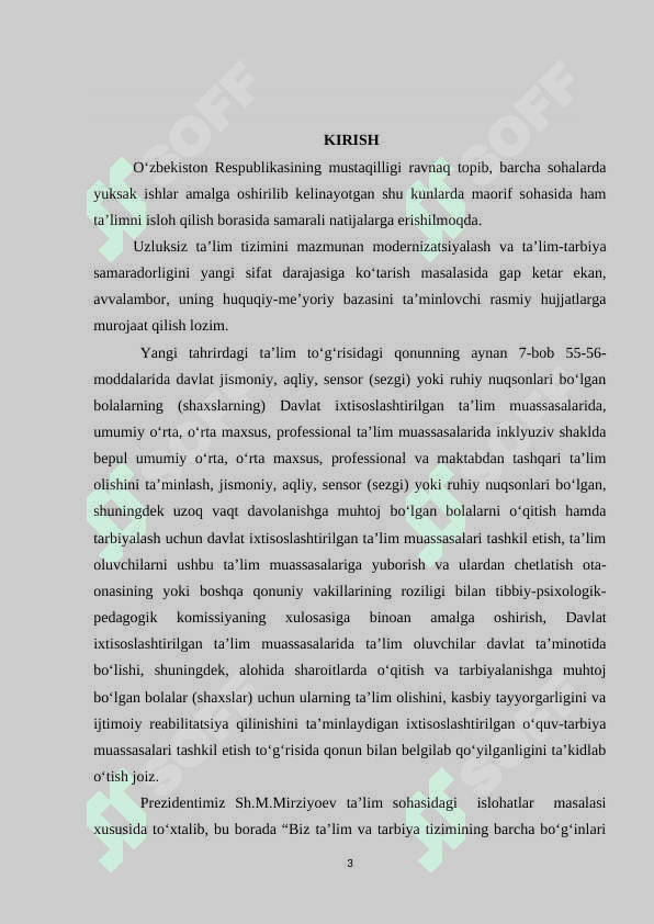 Ontogenezda psixik rivojlanish dinamikasining tadbiq etilishi –hozirgi zamon yosh psixologiyasining aktual muammosi sifatida 3