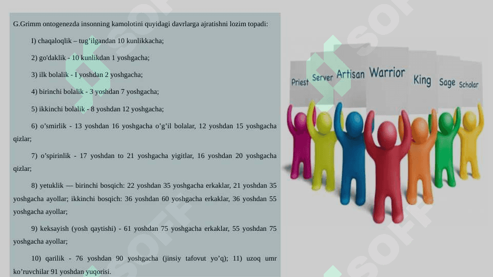 Ontogenezda psixik rivojlanish dinamikasining tadbiq etilishi –hozirgi zamon yosh psixologiyasining aktual muammosi sifatida 7