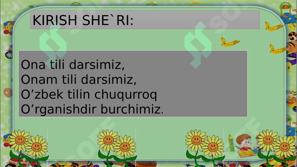 1-sinf ona tili Undoshlar 4
