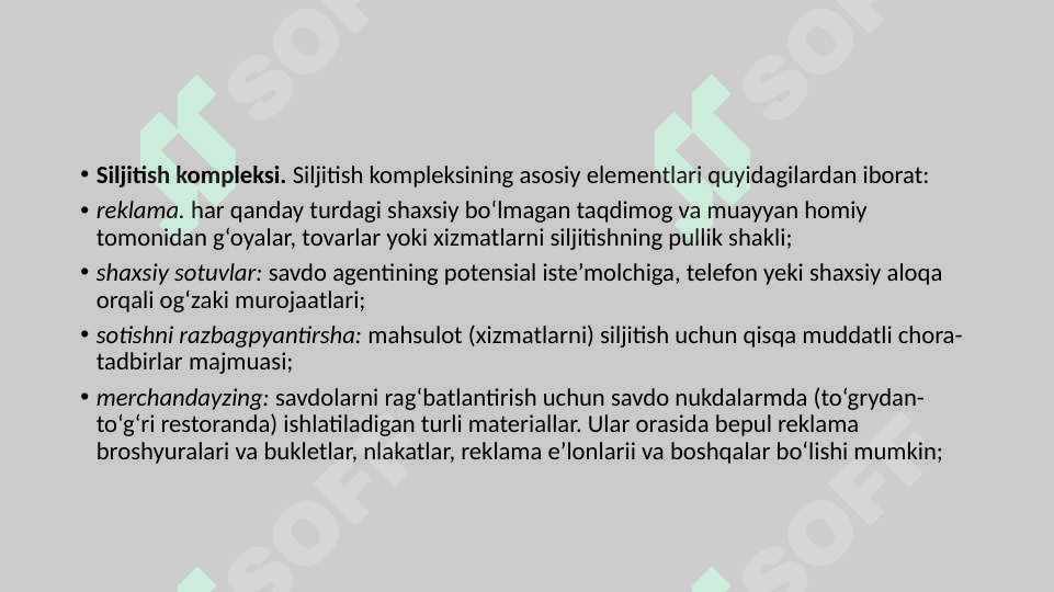 Restoranlarni savdosini tashkillashtirish 8