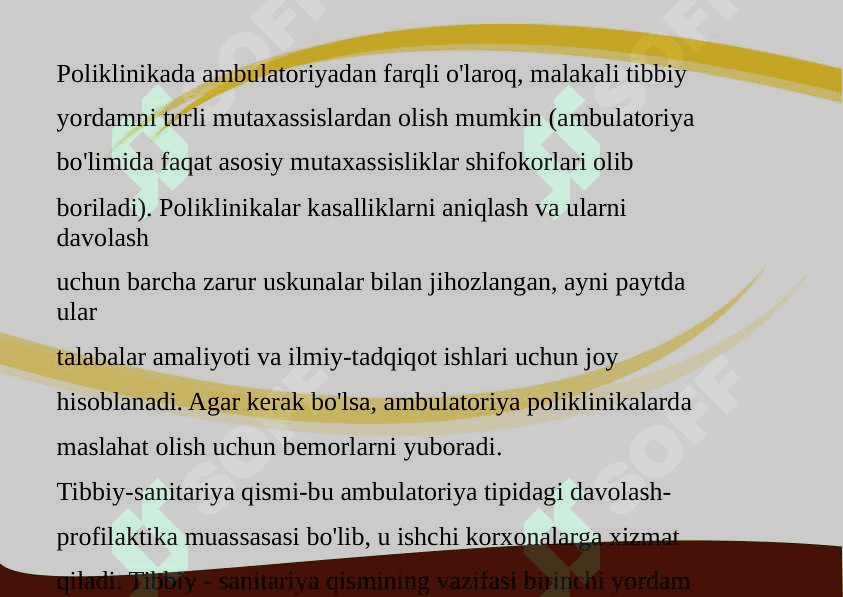 TIBBIYOT KASBIGA KIRISH DAVOLASH MUASSASALARI ISHNING TASHKIL ETILISHI 5