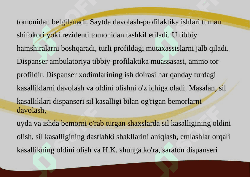 TIBBIYOT KASBIGA KIRISH DAVOLASH MUASSASALARI ISHNING TASHKIL ETILISHI 7