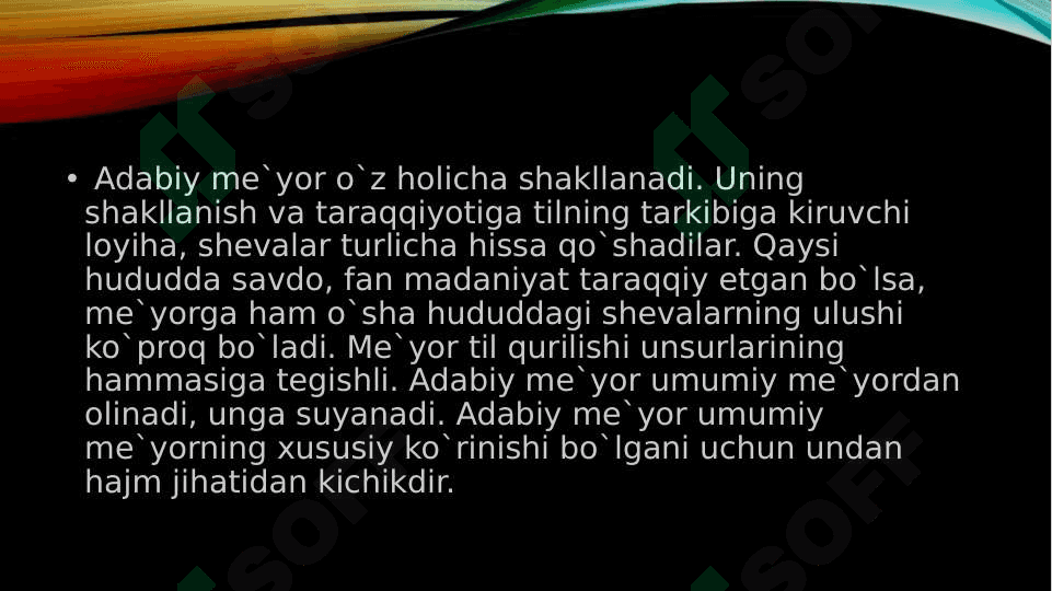 O`zbek adabiy tilining me`yorlari 4