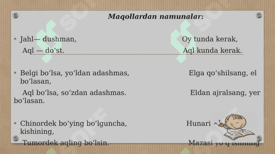 Ifodali oʻqishda maqol, topishmoq , latifa, va tez aytishni oʻrganish metodlari 7