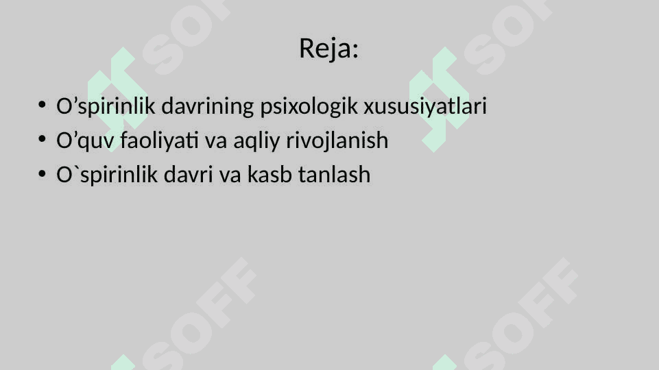 Ilk o’spirinlik davrining psixologik xususiyatlari 2