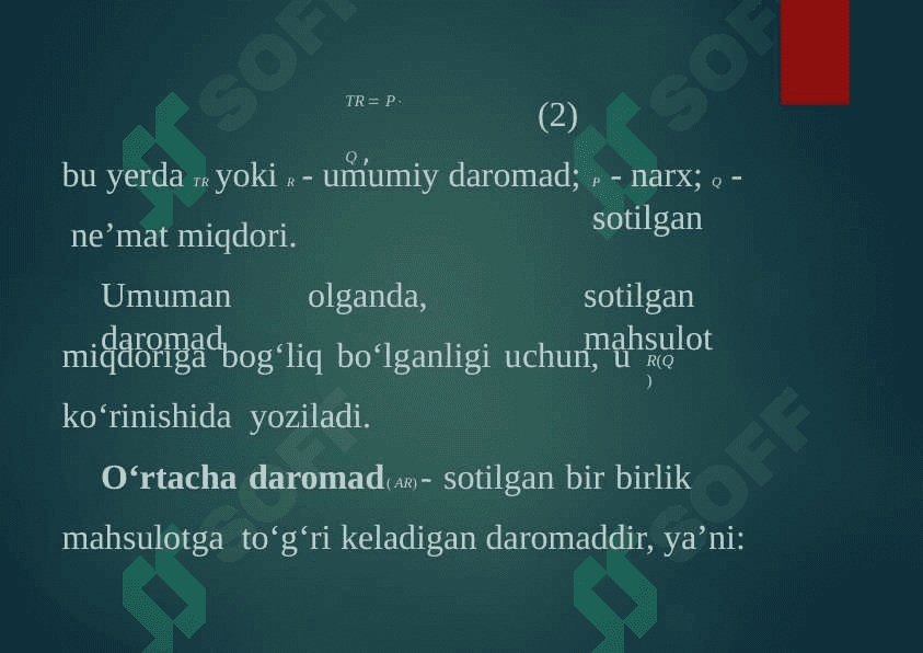 Firma foydasini maksimallashtirish 6