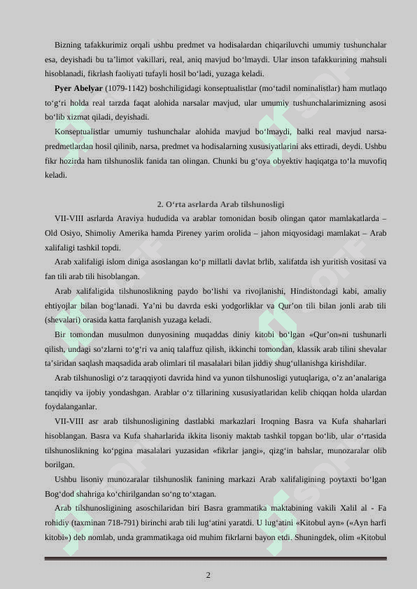 O‘RTA ASRLARDA YEVROPA VA ARAB TILSHUNOSLIGI. 2