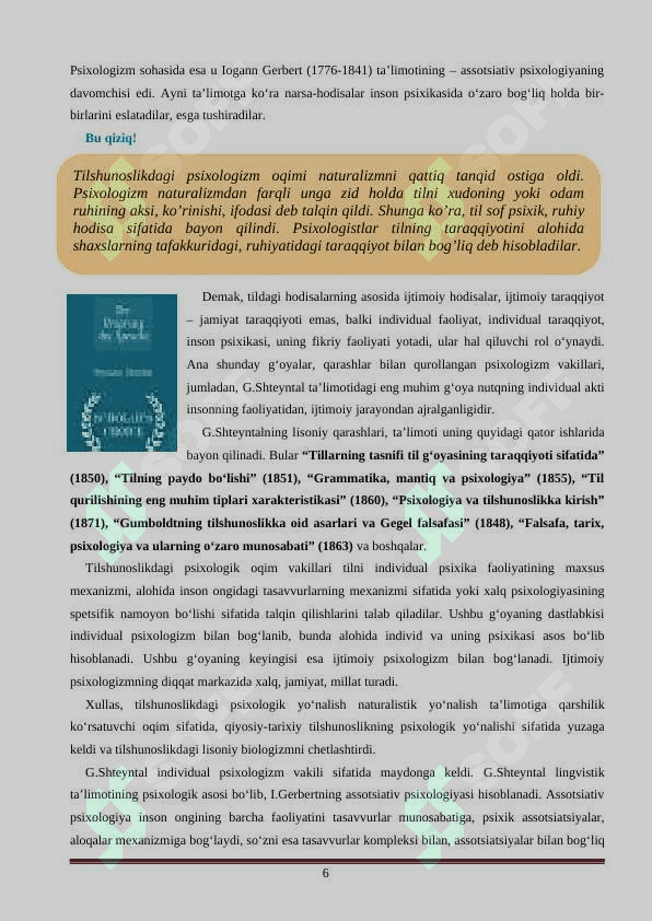 TILSHUNOSLIK TARIXIDAGI YO‘NALISHLAR VA MAKTABLAR 6