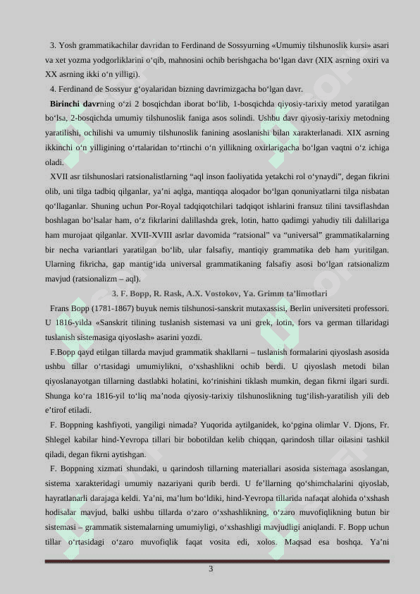 XIX ASRDA QIYOSIY-TARIXIY TILSHUNOSLIKNING VUJUDGA KELISHI. 3