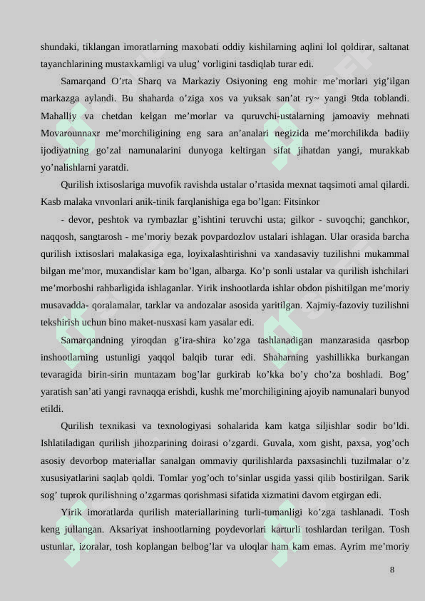 Temuriylar davri me’morchiligi 8