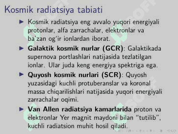 Astronavtlarni kosmik radiatsiyadan himoya qilish usullari 4