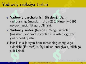 Yadro qurollari va radiatsion xavf. Yadro portlashining radiatsion xavf va uning oqibatlari. Yadro qurolidan himoya qilishning strategiyalari 4