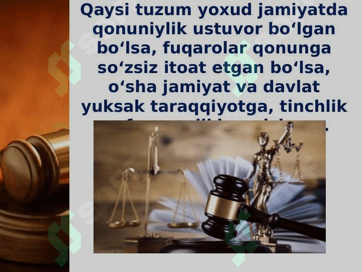 Qonun ustuvorligi ta'minlashning asosiy mezonlari 4