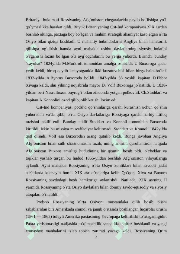 TURKISTONDA MUSTAMLAKA BOSHQARUV TIZIMINING TAKOMILLASHTIRILISHI. kurs ishi 6