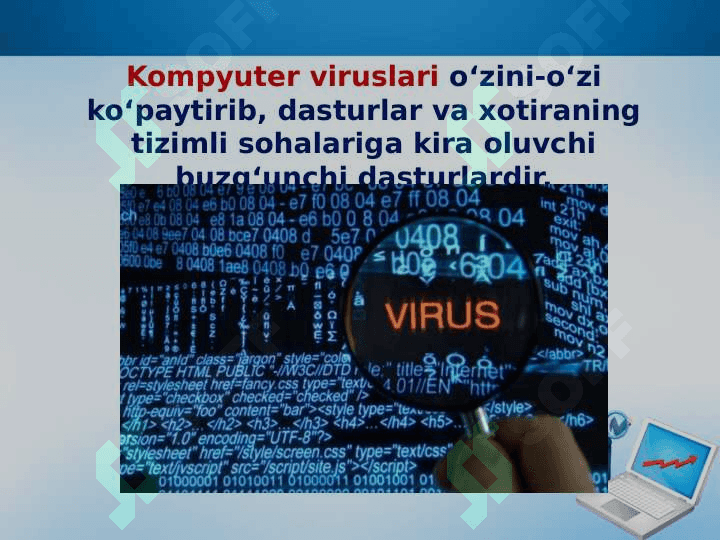 Kompyuter viruslari va virusdan himoyalash usullari 2