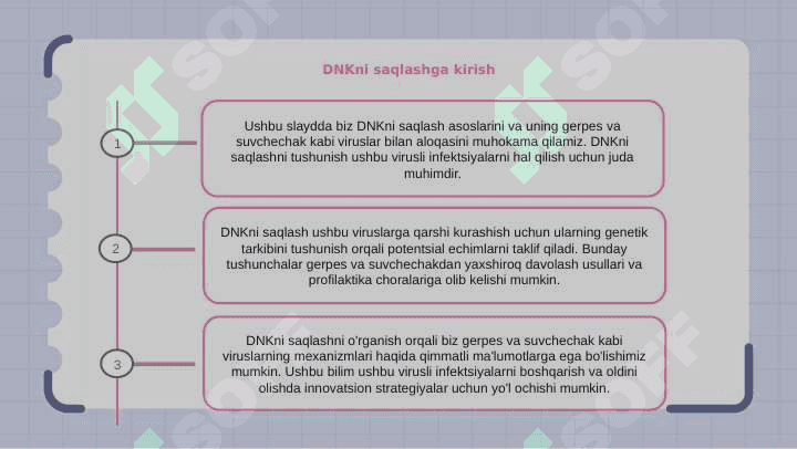 DNK SAQLOVCHI VIRUSLAR GERPES SUV CHECHAK 2