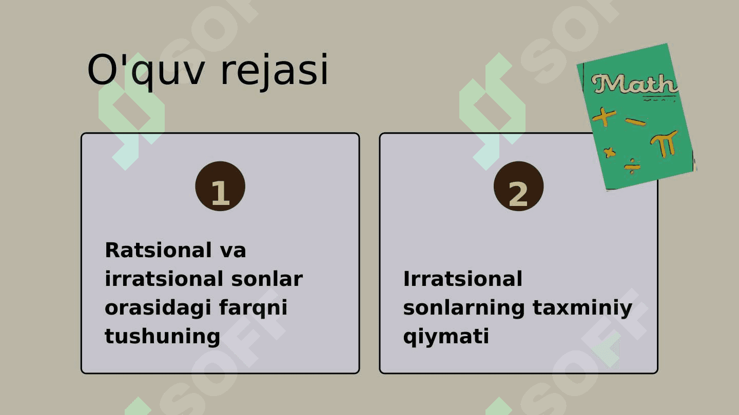 Ratsional vaIrratsional sonlarar 2
