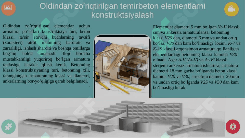 Zo'riqtirilgan temir beton konstruksiyalar 8