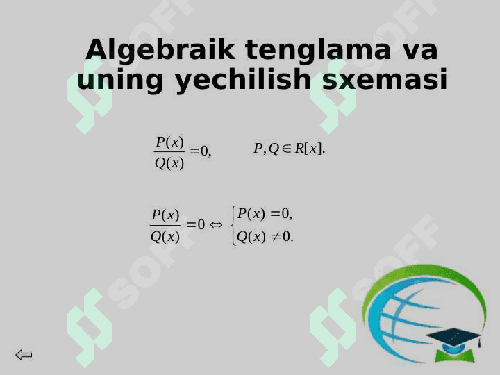 Ko’rsatkichli  tenglamalar 2