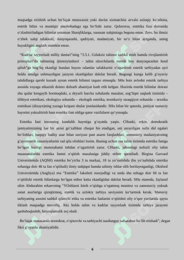 Estetikaning zamonaviy muammolari 6