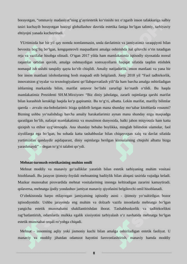 Estetikaning zamonaviy muammolari 8