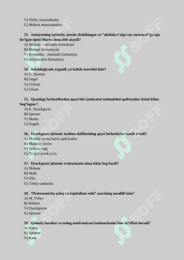 Falsafa fanidan 400 ta test 8