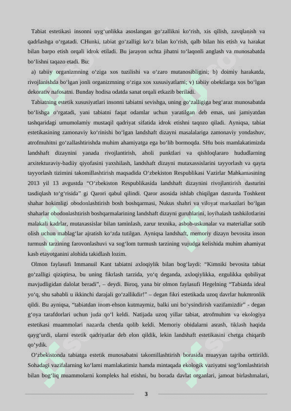 Tabiat va texnogen sivilizatsiya estetikasi 3