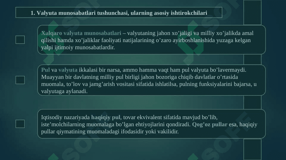 O’ZBEKISTON RESPUBLIKASI MARKAZIY BANKINING VALYUTA SIYOSATI haqida prezentatsiya (taqdimot)20 bet 2