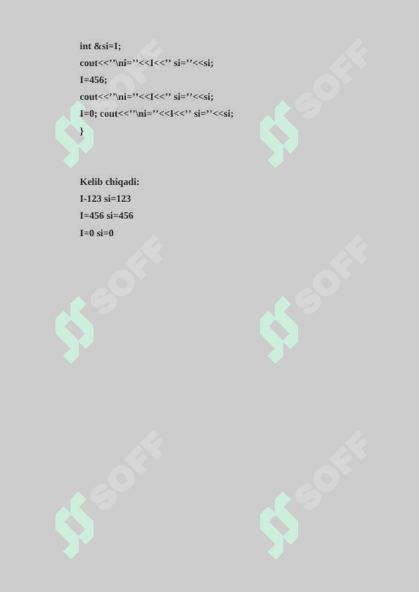 C++ visual dasturlash tilida ko`rsatgichlar va funksiyala 7