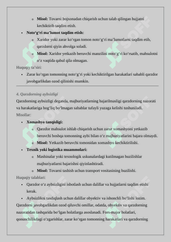 Qarzdorni javobgarlikdan ozod qilish asoslari 8