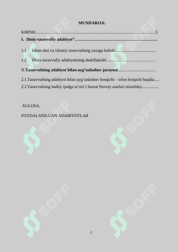 ADABIYOT DARSLARIDA TASAVVUF ADABIYOTINI OʻRGANISH USULLARI 2