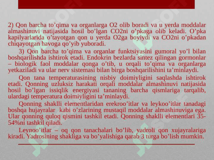 QON VA UNING TUZILISHI, UNING TARKIBIY QISMLARI 8