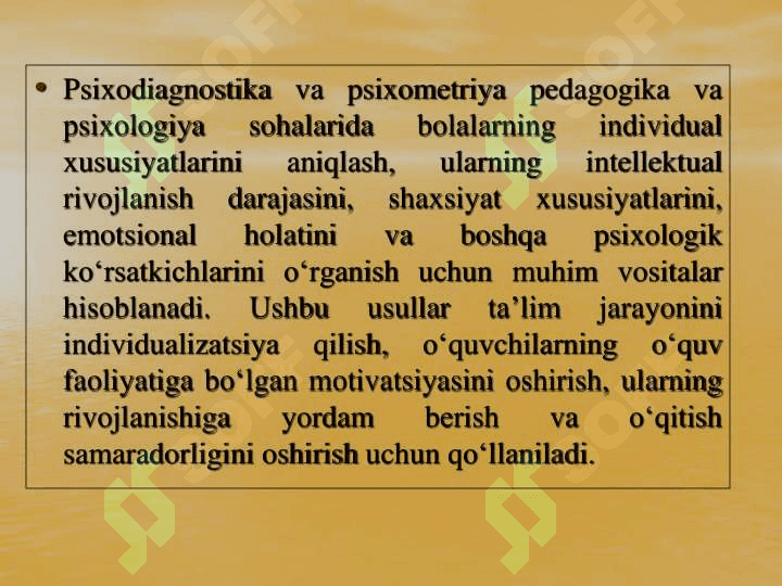 PSIXODIAGNOSTIKA VA PSIXOMETRIYA 3