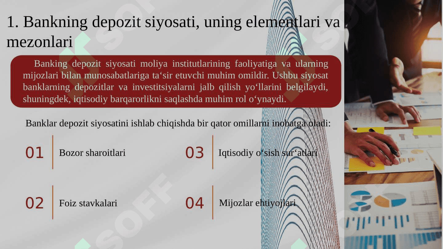 ANANAVIY VA INNOVATSION XUSUSIYATLI DEPOZITLARNI SERVISINI TASHKIL ETISH haqida 16 betdan iborat taqdimot (prezentatsiya) 2