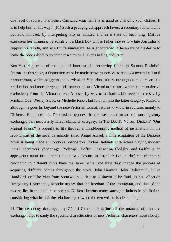 J Fowles’ contribution to the development of neo-Victorian novel 5