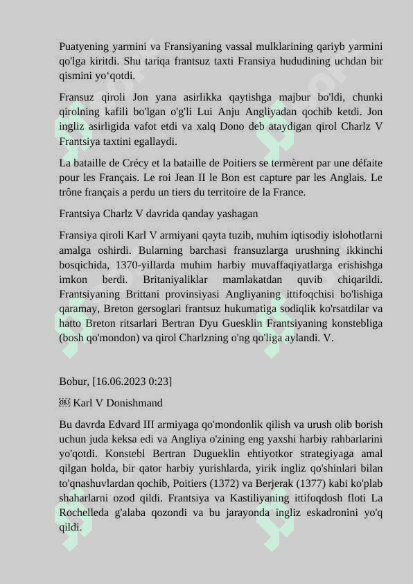 Fransiyada markazlashgan davlatning tashkil topishi mavzusini oʻqitishda “Tarixiy diktant” metodidan foydalanish 6