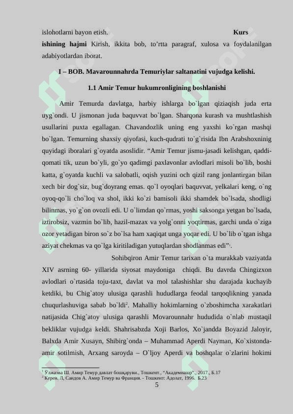 Mavarounnahrda Temuriylar saltanati 5