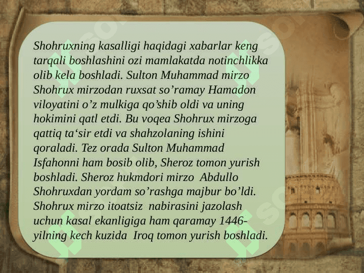 1447-1456 yillarda temuriylar davlatining siyosiy ahvoli 4