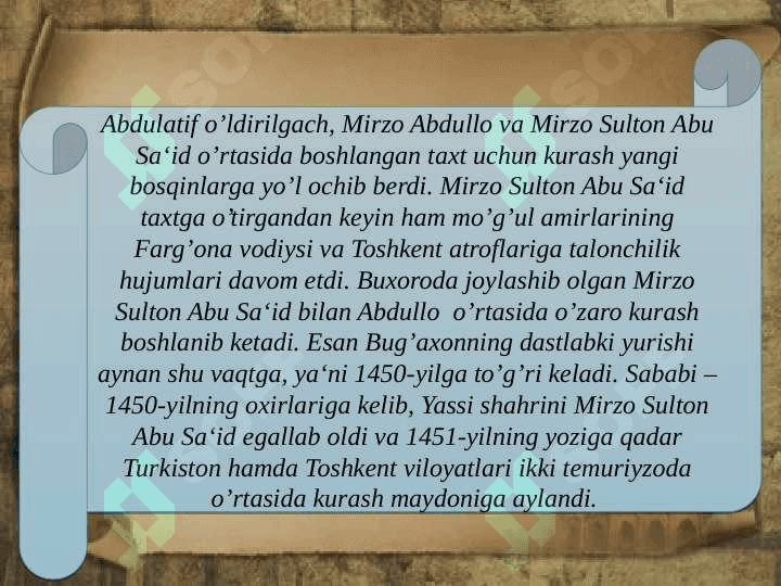 1447-1456 yillarda temuriylar davlatining siyosiy ahvoli 8