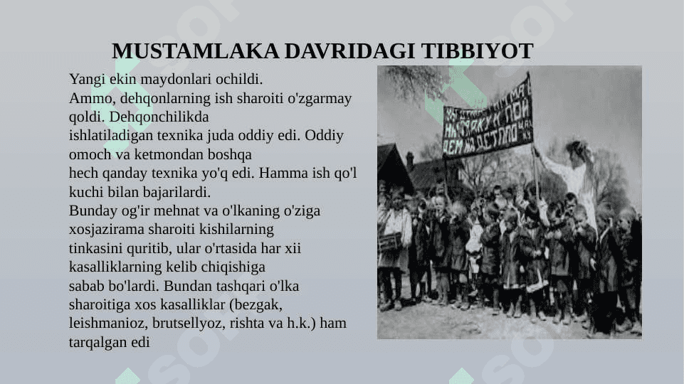 MUSTAMLAKA DAVRIDAGI TIBBIYOT 4
