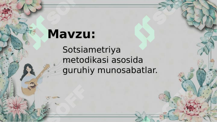 Sotsiametriya metodikasi asosida guruhiy munosabatlar 2