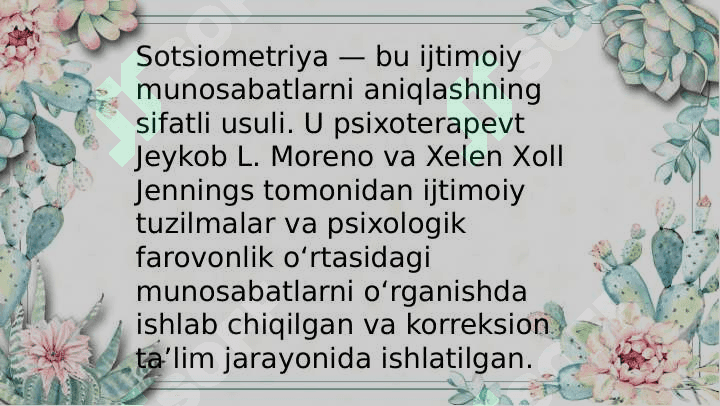 Sotsiametriya metodikasi asosida guruhiy munosabatlar 6