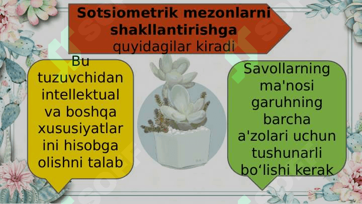 Sotsiametriya metodikasi asosida guruhiy munosabatlar 7